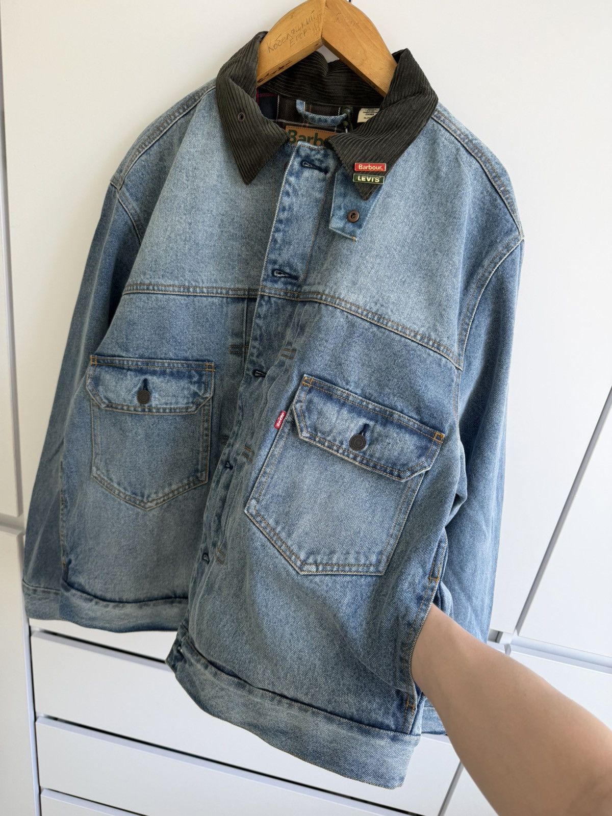 Barbour Barbour x Levi’s Denim Trucker Jacket Men’s Collar XL Size US XL / EU 56 / 4 - 18 Thumbnail