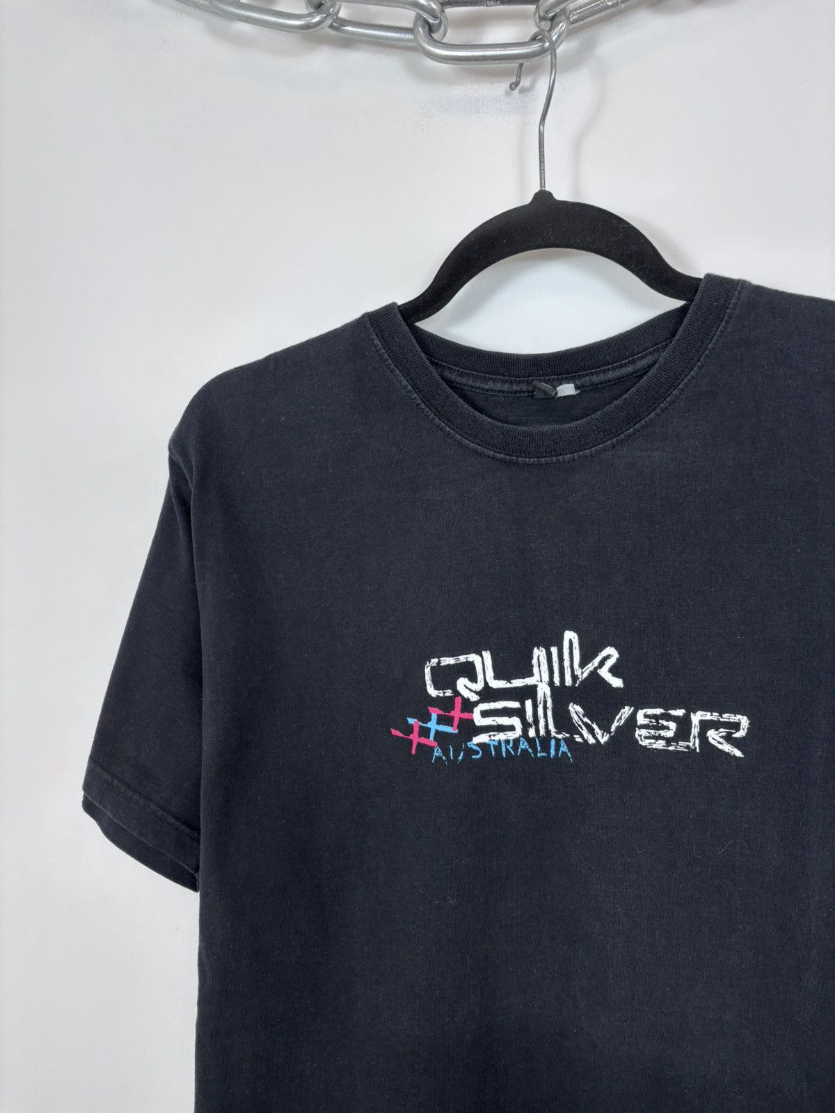 Quiksilver Vintage Quiksilver Australia Streamline Big Logo Black Tee Size US L / EU 52-54 / 3 - 5 Thumbnail