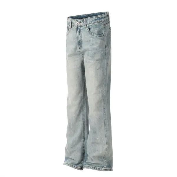 Japanese Brand Washed men's loose casual punk distressed straight jeans Size US 32 / EU 48 - 2 Thumbnail
