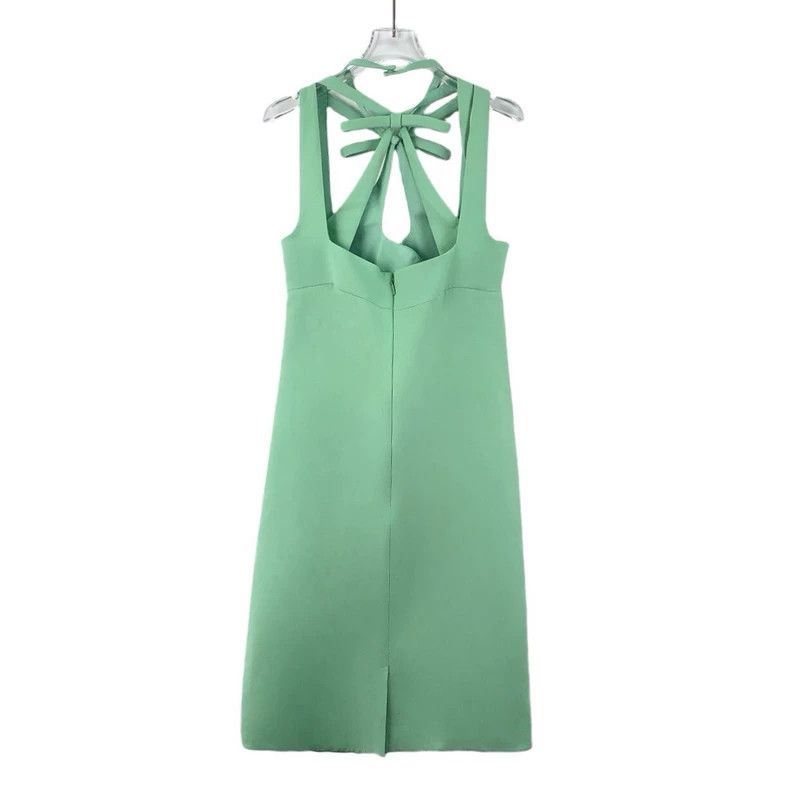 Gucci Gucci Green wool sleeveless backless strap dress Size M / US 6-8 / IT 42-44 - 2 Thumbnail
