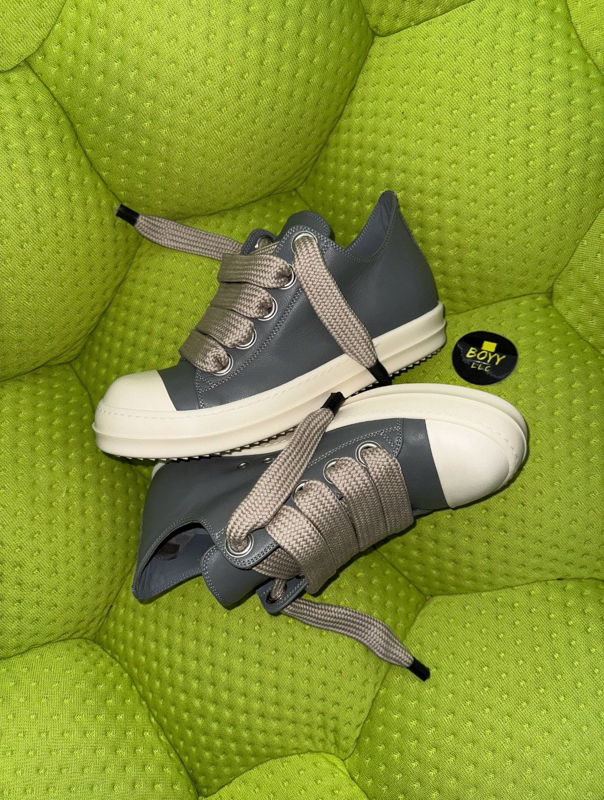 Rick Owens Jumbo lace low top sneakers Size US 12 / EU 45 - 3 Thumbnail