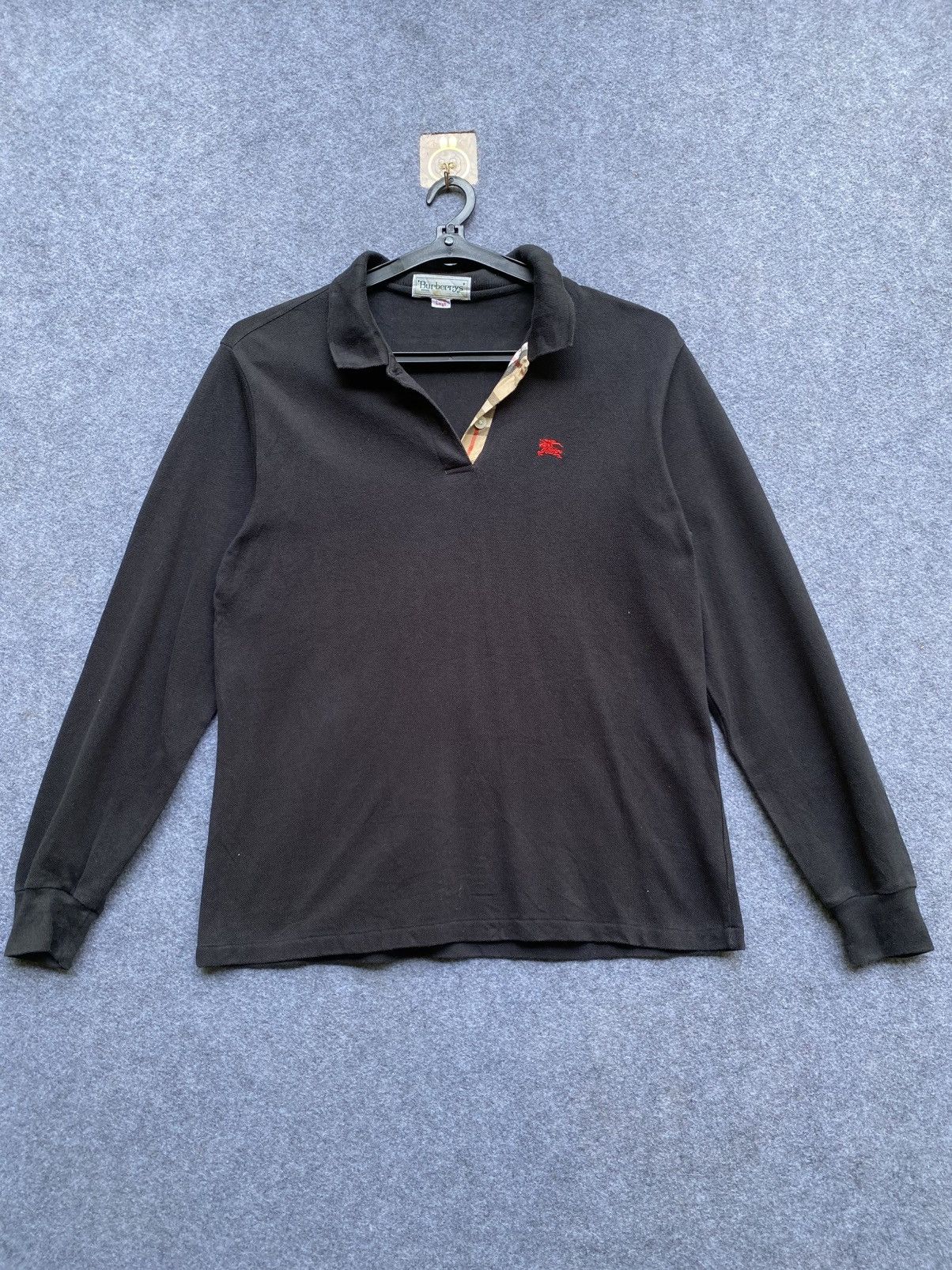Burberry × Vintage Vintage burberrys polo long sleeve tshirt Size US L / EU 52-54 / 3 - 1 Thumbnail