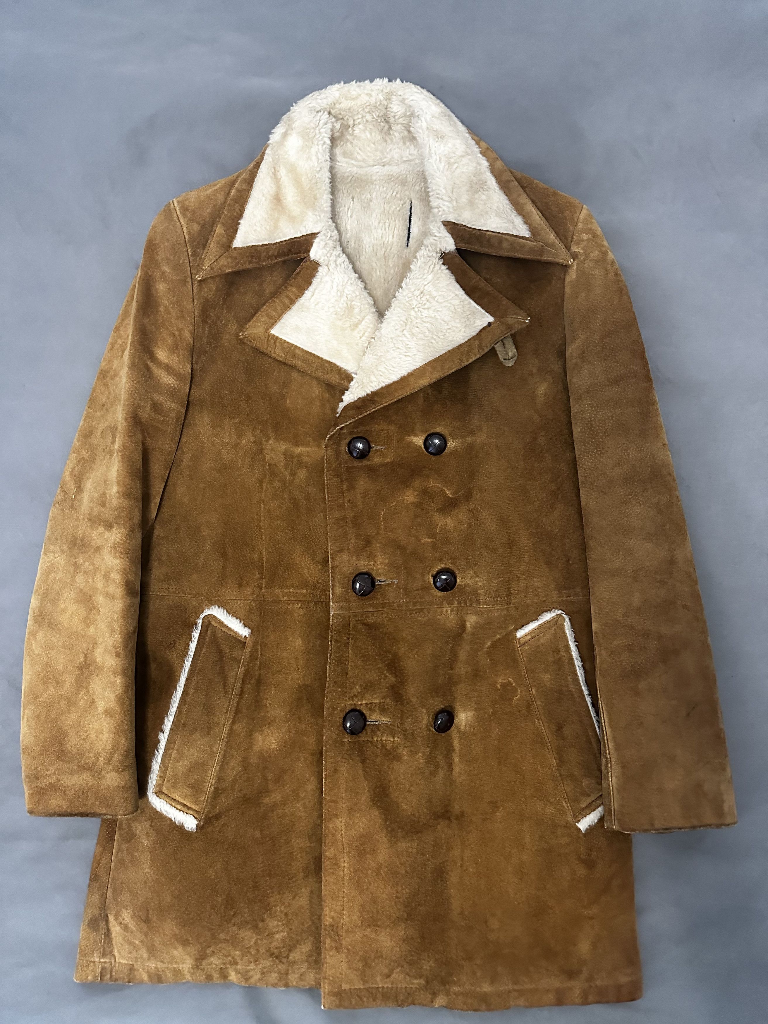 Vintage Deerskin Double Breasted Shearling Coat Size US M / EU 48-50 / 2 - 2 Thumbnail