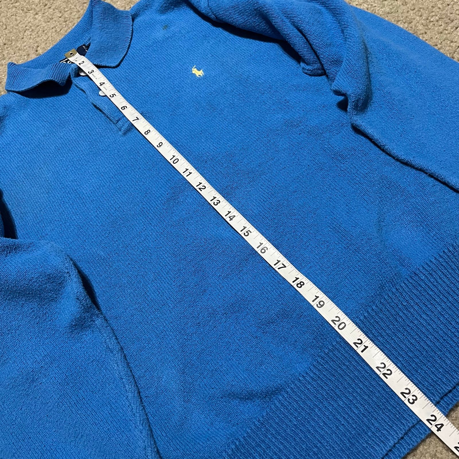 Polo Ralph Lauren Polo Ralph Lauren Thick Cotton Blue Sweater/Polo XL Size US XL / EU 56 / 4 - 4 Thumbnail