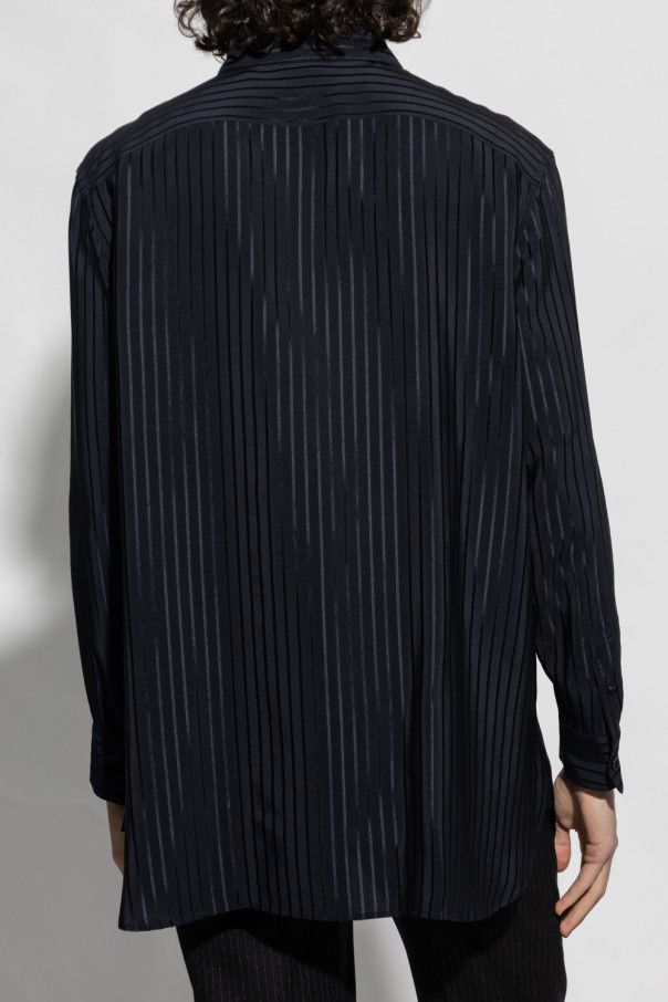 Saint Laurent Paris o1s1wg110824 Chemise Oversize Shirt in Navy Blue Size US L / EU 52-54 / 3 - 4 Thumbnail