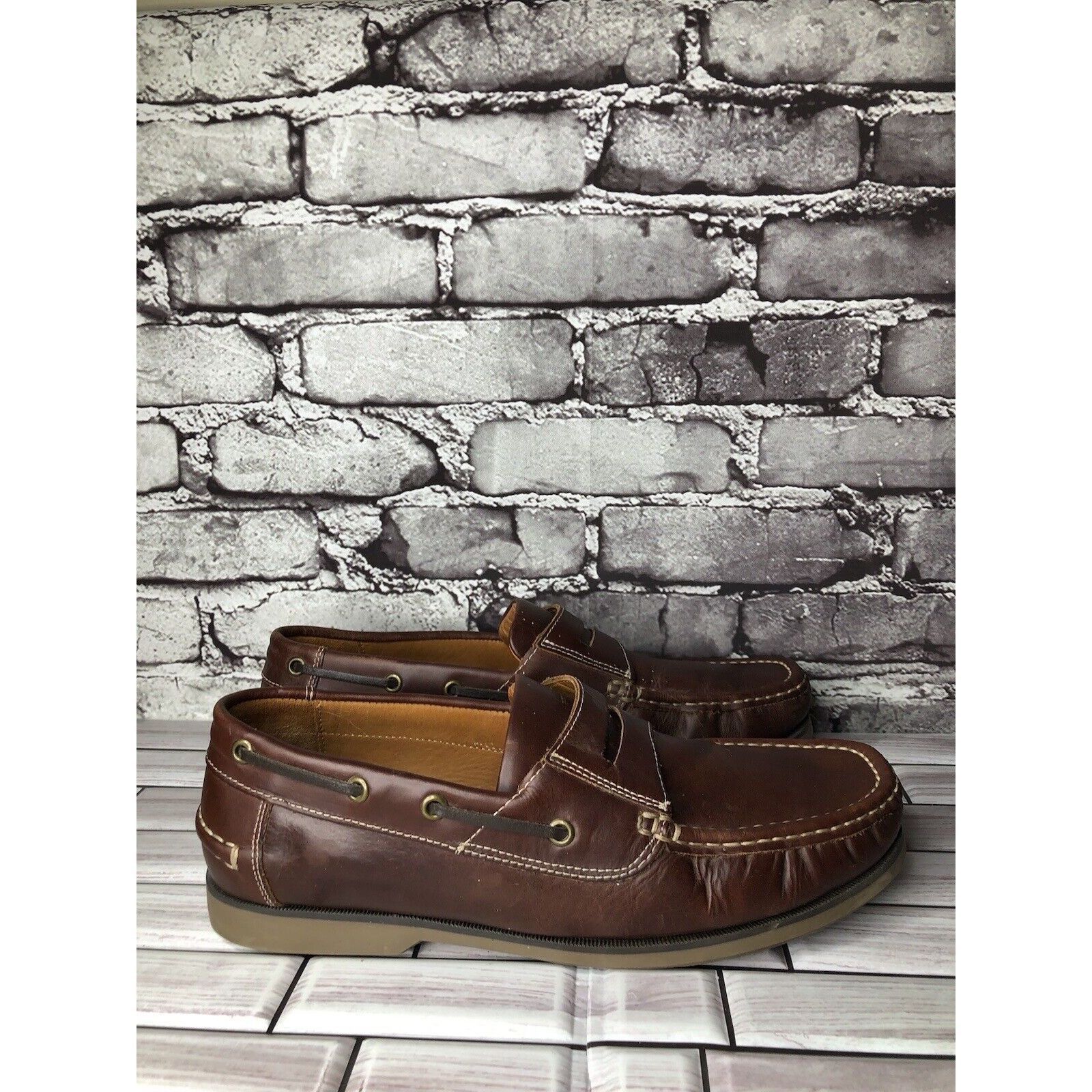 Windsor Smith Samuel Windsor Brown Leather Penny Loafers Casual Boat Shoes Size US 9.5 / EU 42-43 - 3 Thumbnail