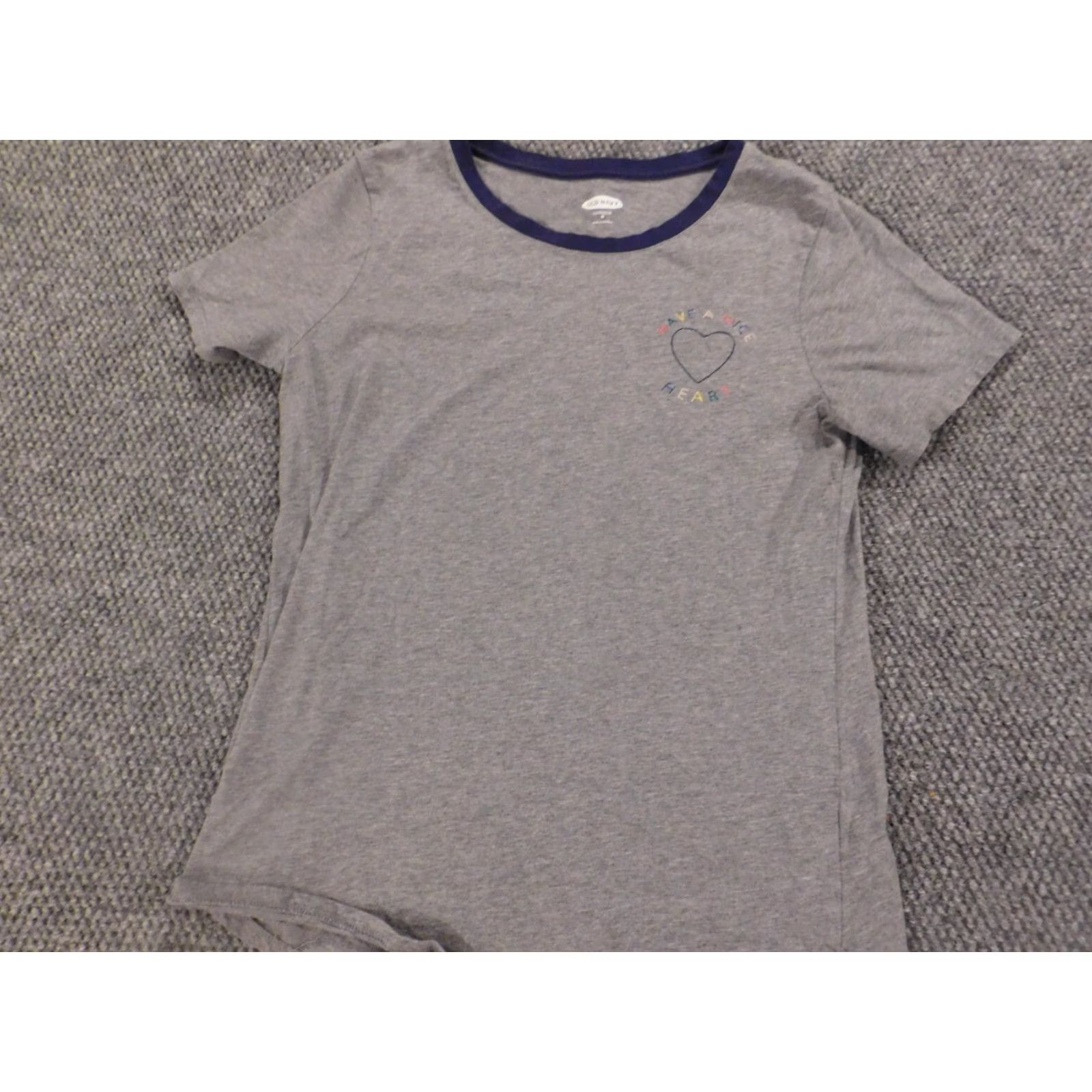 Old Navy Old Navy Womens Blouse M Gray Short Sleeve Round Neck Pullover Cotton Stretch Casual Regular Womens Size M / US 6-8 / IT 42-44 - 5 Thumbnail