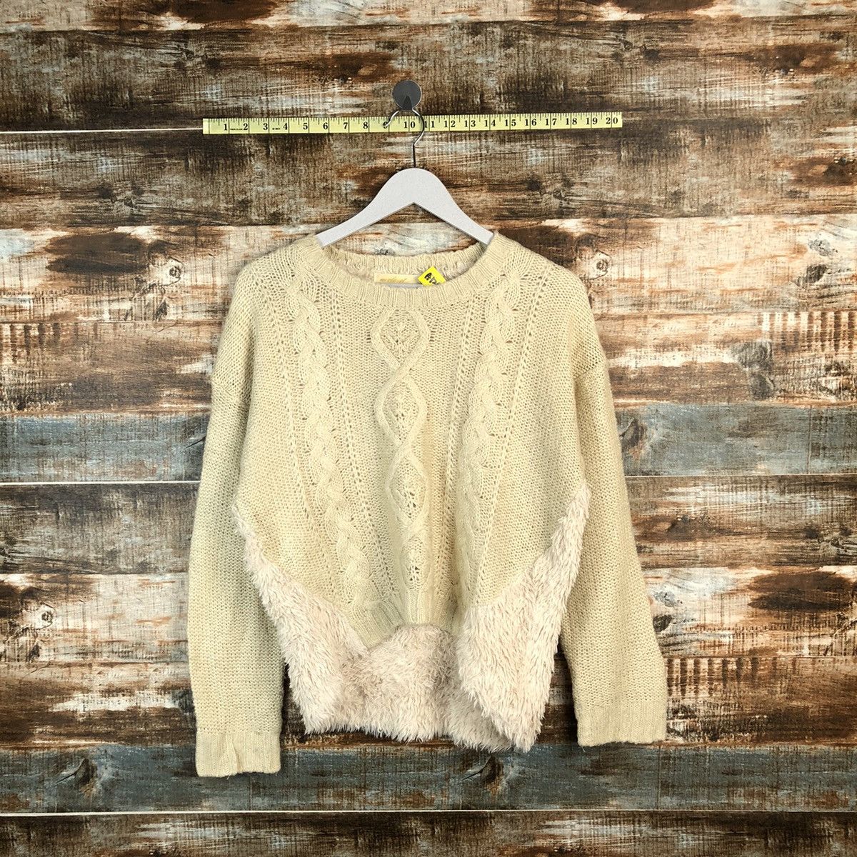 Homespun Knitwear × Japanese Brand W Closet Wears Ino White Knitwear #A1240 Size US M / EU 48-50 / 2 - 1 Thumbnail