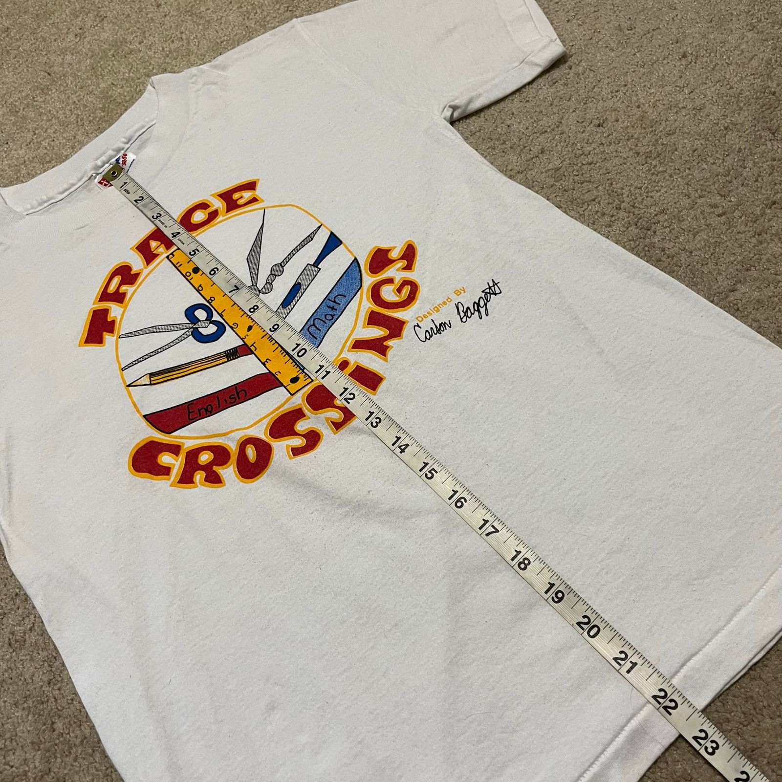 Hanes Vintage Trace Crossings School Math English Graphic Tee Sml Size US S / EU 44-46 / 1 - 4 Thumbnail
