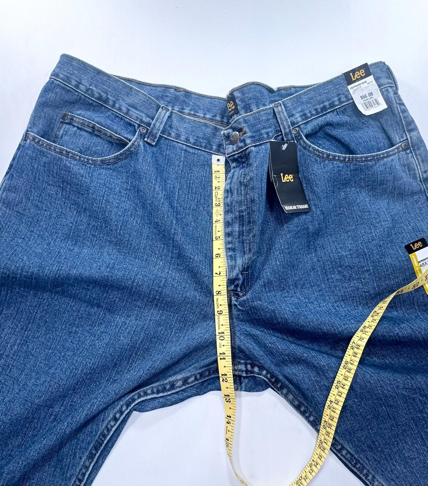 Lee Lee Regular Fit Straight Leg Denim Jeans Blue Mens 48/30 Size US 44 / EU 60 - 4 Thumbnail