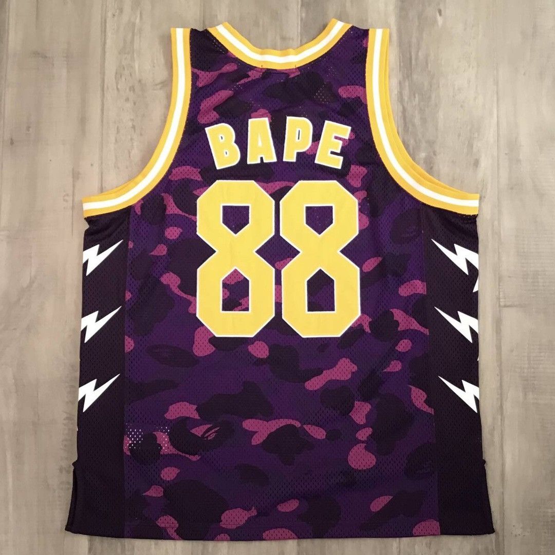 Bape BAPE STA Purple camo basketball tank top a bathing ape Size US XL / EU 56 / 4 - 2 Thumbnail