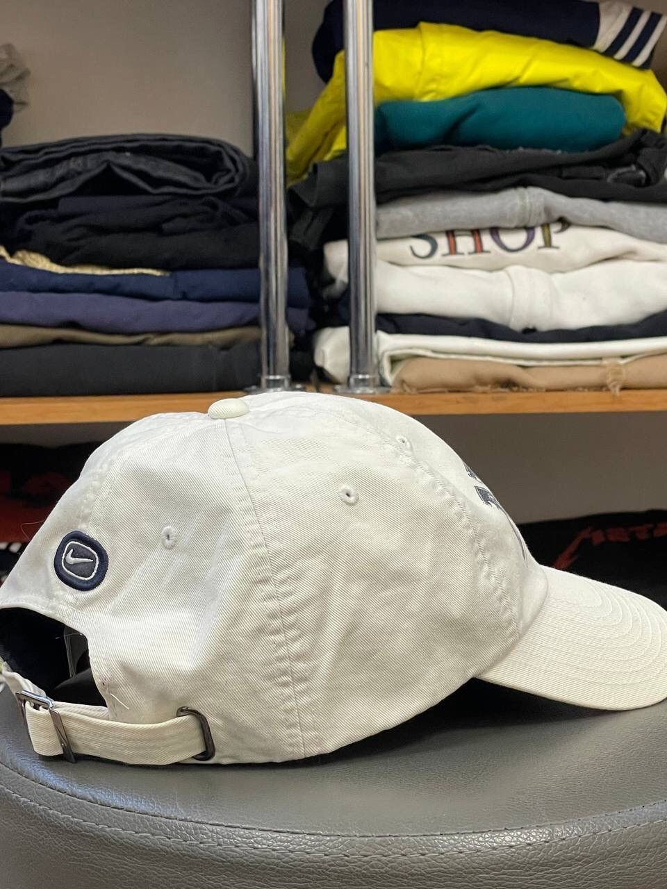 Nike × Vintage Vintage drill y2k Nike Spell Out big Logo Cap Size ONE SIZE - 9 Thumbnail