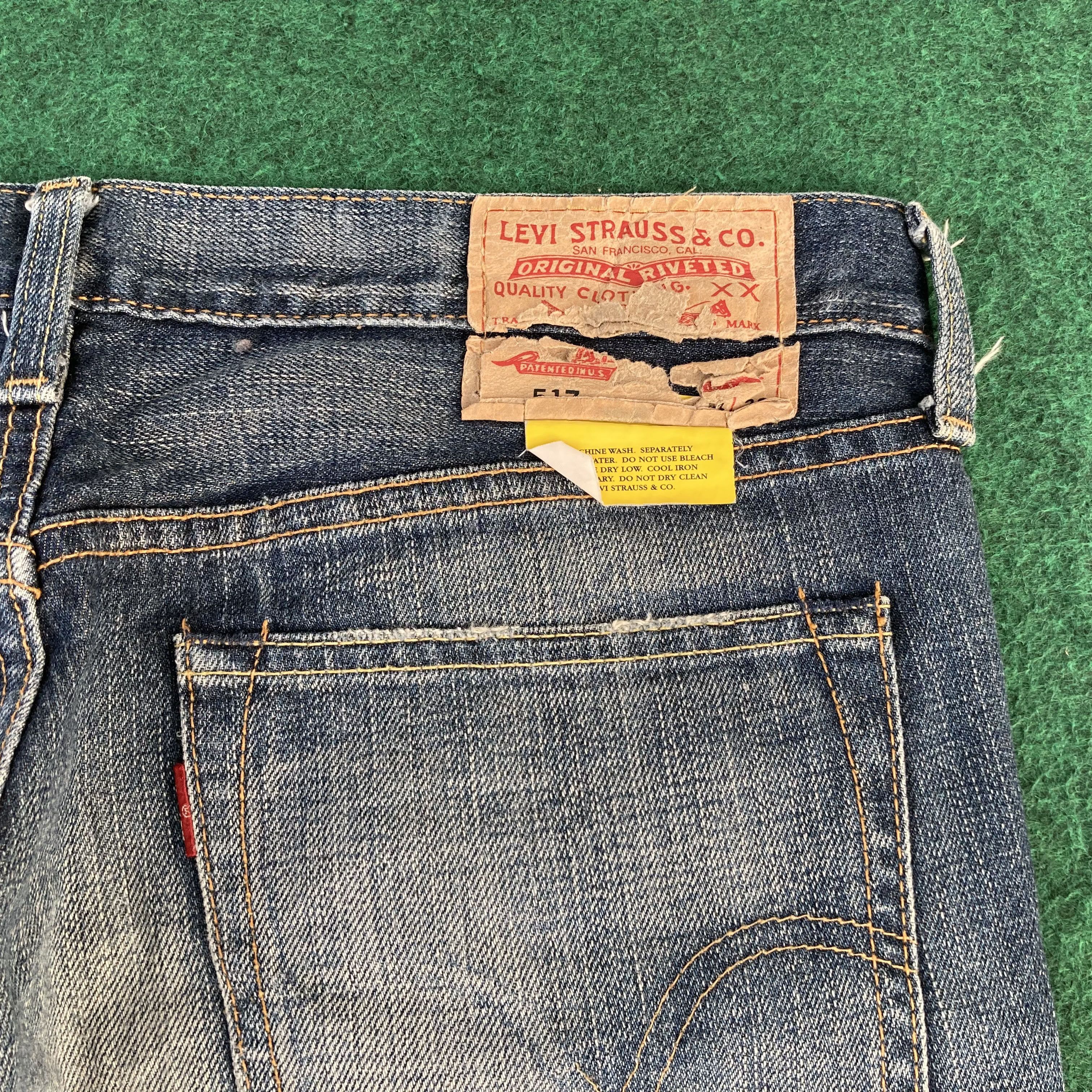 Levi's × Vintage Vtg Levis 517 Faded Denim Sz 34 Blue Flare Bootcut Jeans Size US 34 / EU 50 - 10 Thumbnail