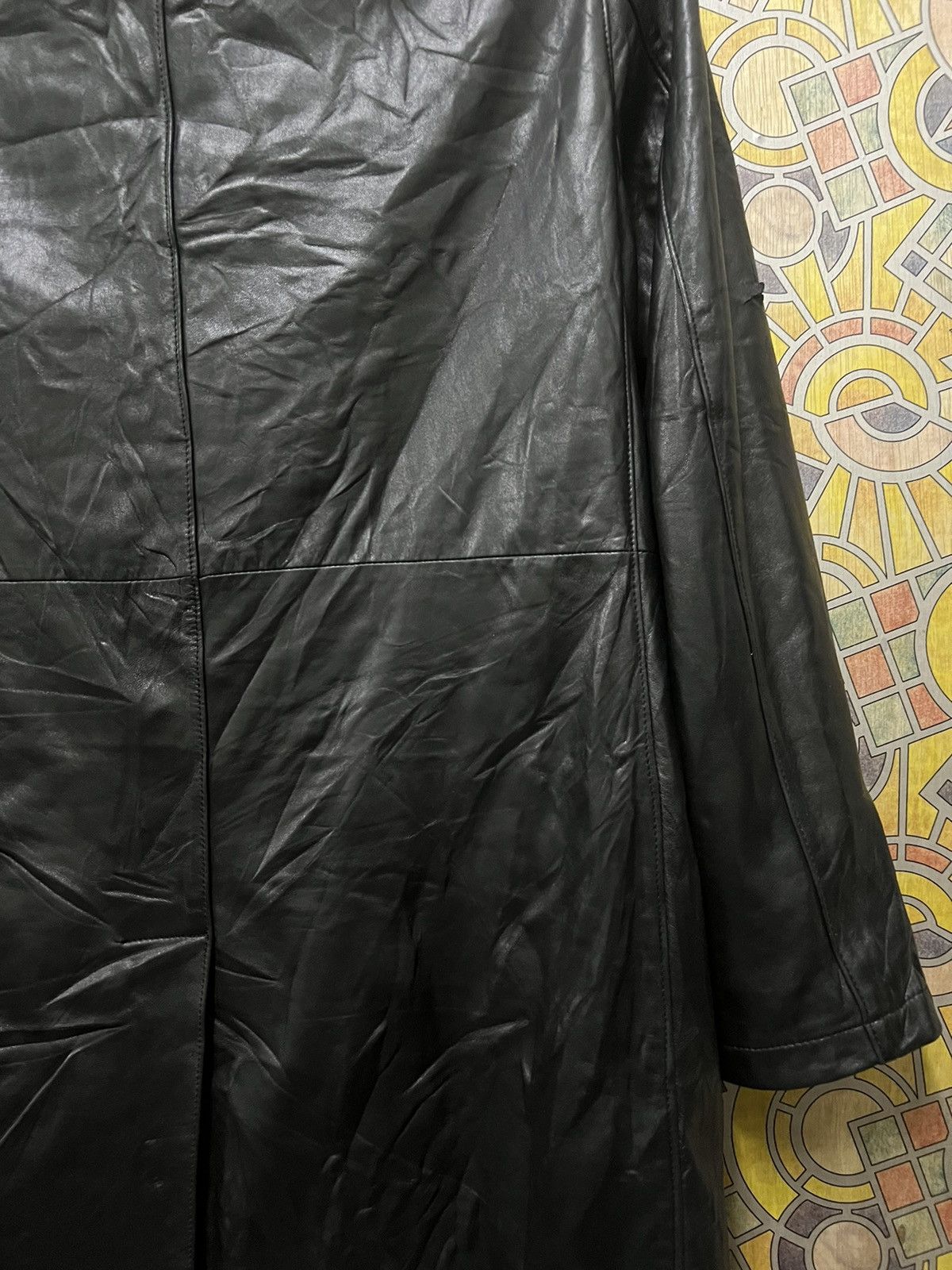 Japanese Brand × Leather VISARUNO Leather Balmac Coat Spring Trench Long Coat Luxury Size US M / EU 48-50 / 2 - 10 Thumbnail