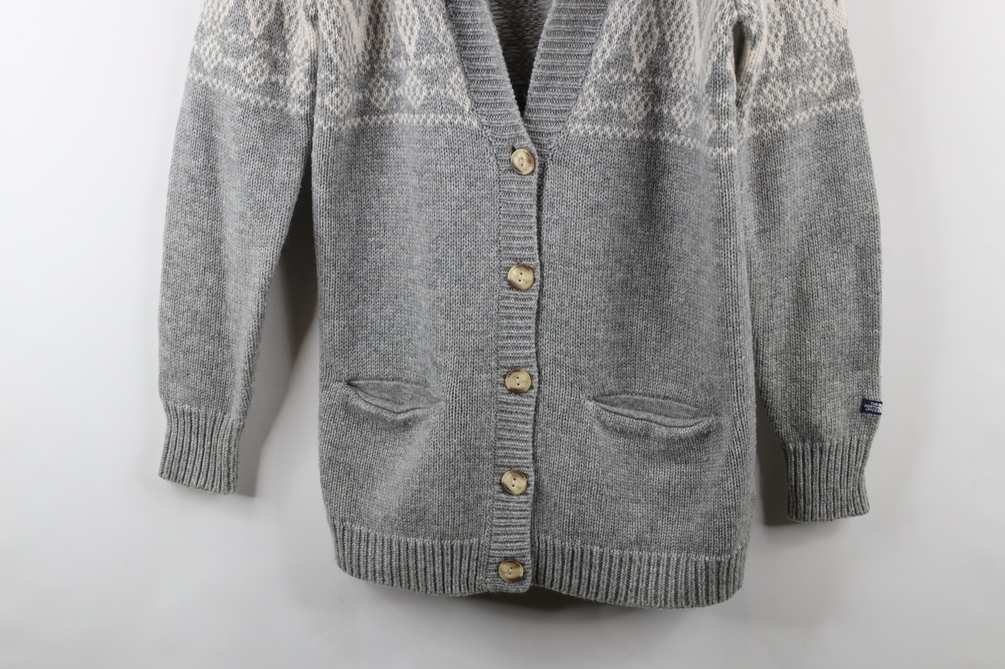 The North Face × Vintage The North Face Blend Knit Fair Isle Button Cardigan Sweater Size S / US 4 / IT 40 - 3 Thumbnail