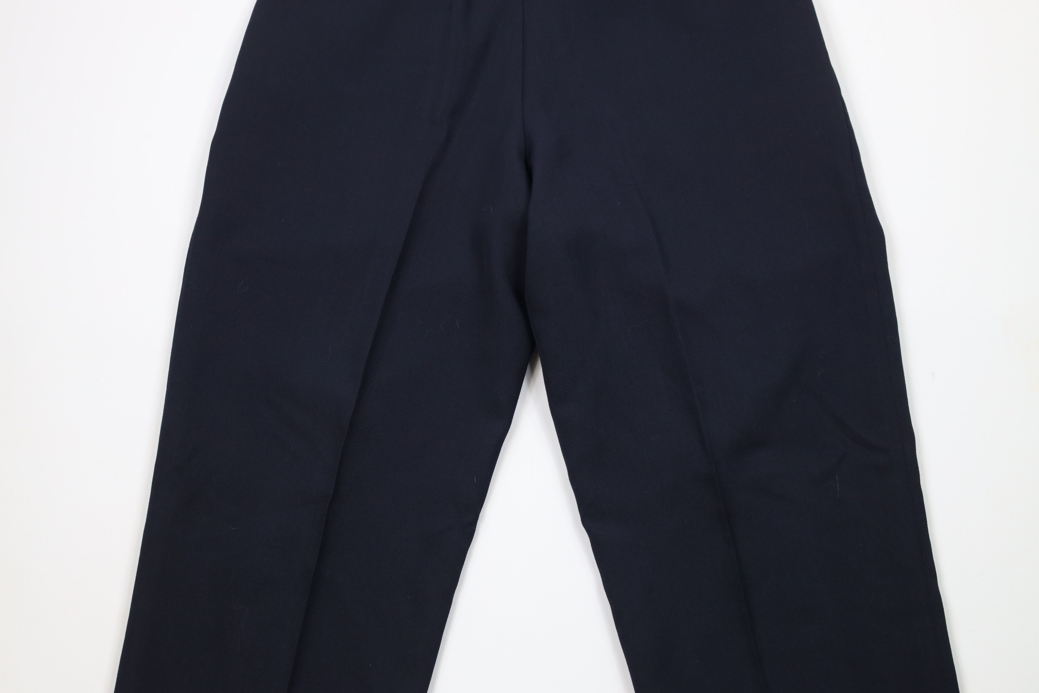 Vintage Vintage 90s Streetwear Pleated Cuffed Chino Pants Navy Blue Size US 32 / EU 48 - 12 Thumbnail