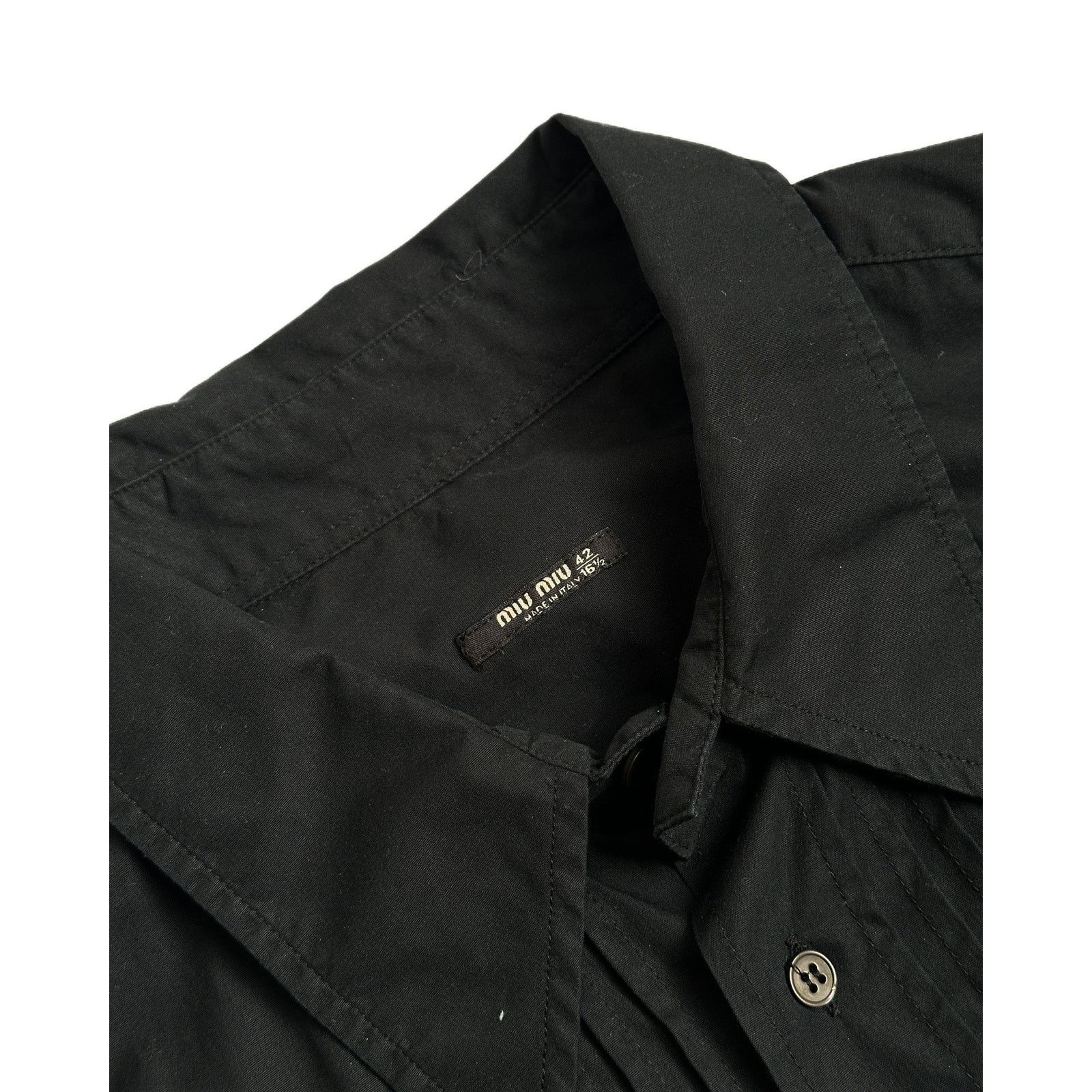 Miu Miu Miu Miu Pleated Button Up Shirt Size US S / EU 44-46 / 1 - 2 Thumbnail