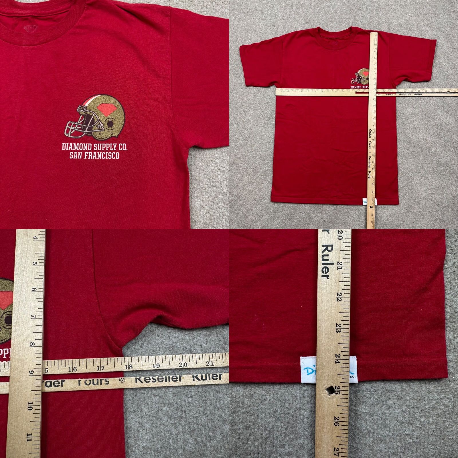 Diamond Supply Co. Diamond Supply Shirt Adult Small Red Short Sleeve Football Skateboarding Mens Size US S / EU 44-46 / 1 - 8 Thumbnail