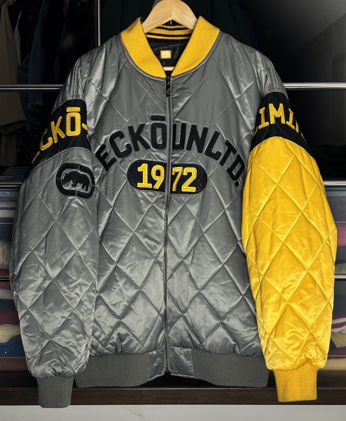Ecko Unltd. Ecko Unltd. Quilted Reversible Bomber Jacket Rap HipHop Boxy Size US XL / EU 56 / 4 - 1 Thumbnail