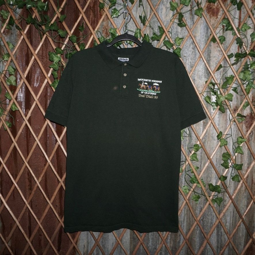 Gildan Medium - Vintage Y2K backcountry Horsemen CA embroider polo Size US M / EU 48-50 / 2 - 1 Thumbnail