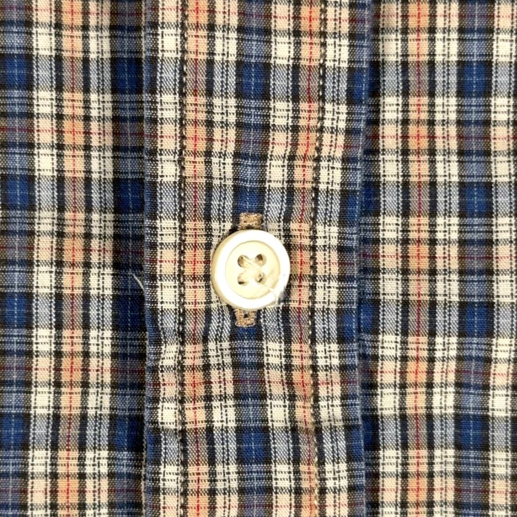 Gap VINTAGE Gap Shirt Adult EXTRA LARGE Blue Orange Plaid Button-Down Preppy 90s Mens XL Blue Plaid Button-Up Shirt Size US XL / EU 56 / 4 - 5 Thumbnail