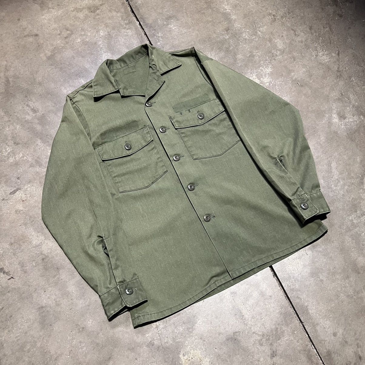 Vintage Vintage OG 507 Military Field Shirt Button Up Fatigue 80s Size US M / EU 48-50 / 2 - 2 Thumbnail