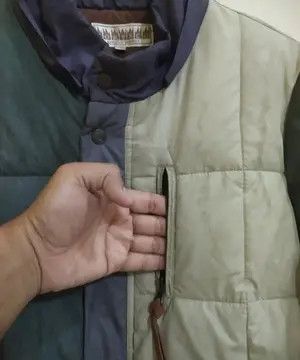 Japanese Brand Corisco Japan Colourblock Quilted Jacket Size US M / EU 48-50 / 2 - 7 Thumbnail