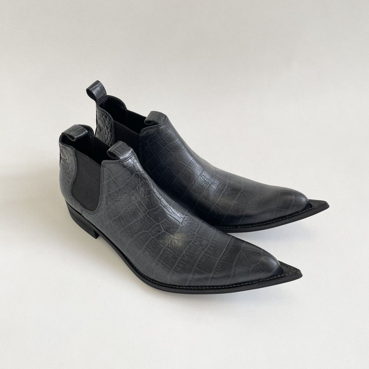 Comme des Garcons S/S 15 Extended Pointy Leather Boots Size US 8 / EU 41 - 3 Thumbnail