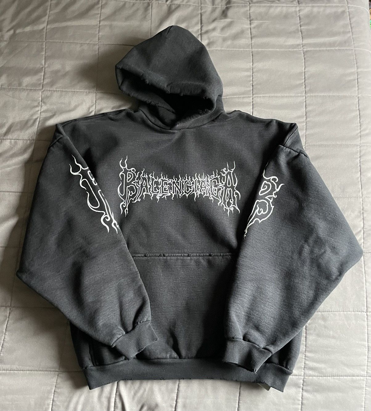 image of Balenciaga Darkwave Heavy Hoodie in Black, Men's (Size XL)