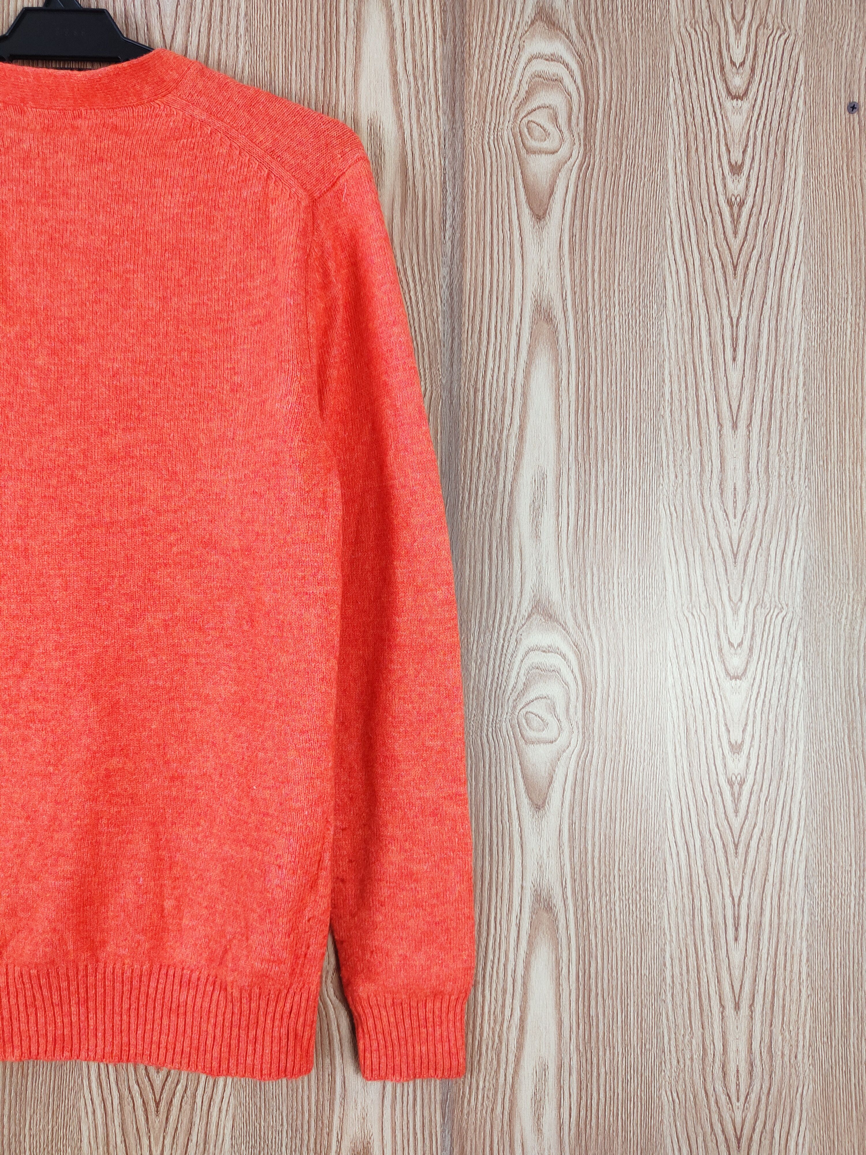 Homespun Knitwear × Japanese Brand Uniqlo Orange Knitwear Cardigan #W430 Size L / US 10 / IT 46 - 9 Thumbnail
