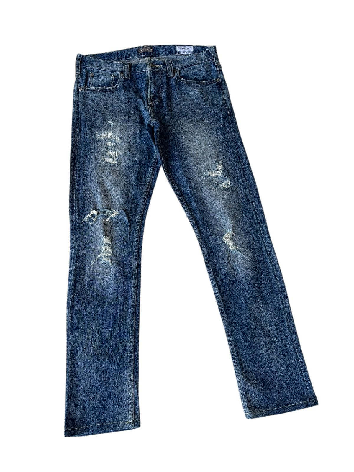 Kapital VINTAGE JEANS DISTRESSED BAYFLOW TAPERED DENIM JEANS Size US 28 / EU 44 - 2 Thumbnail