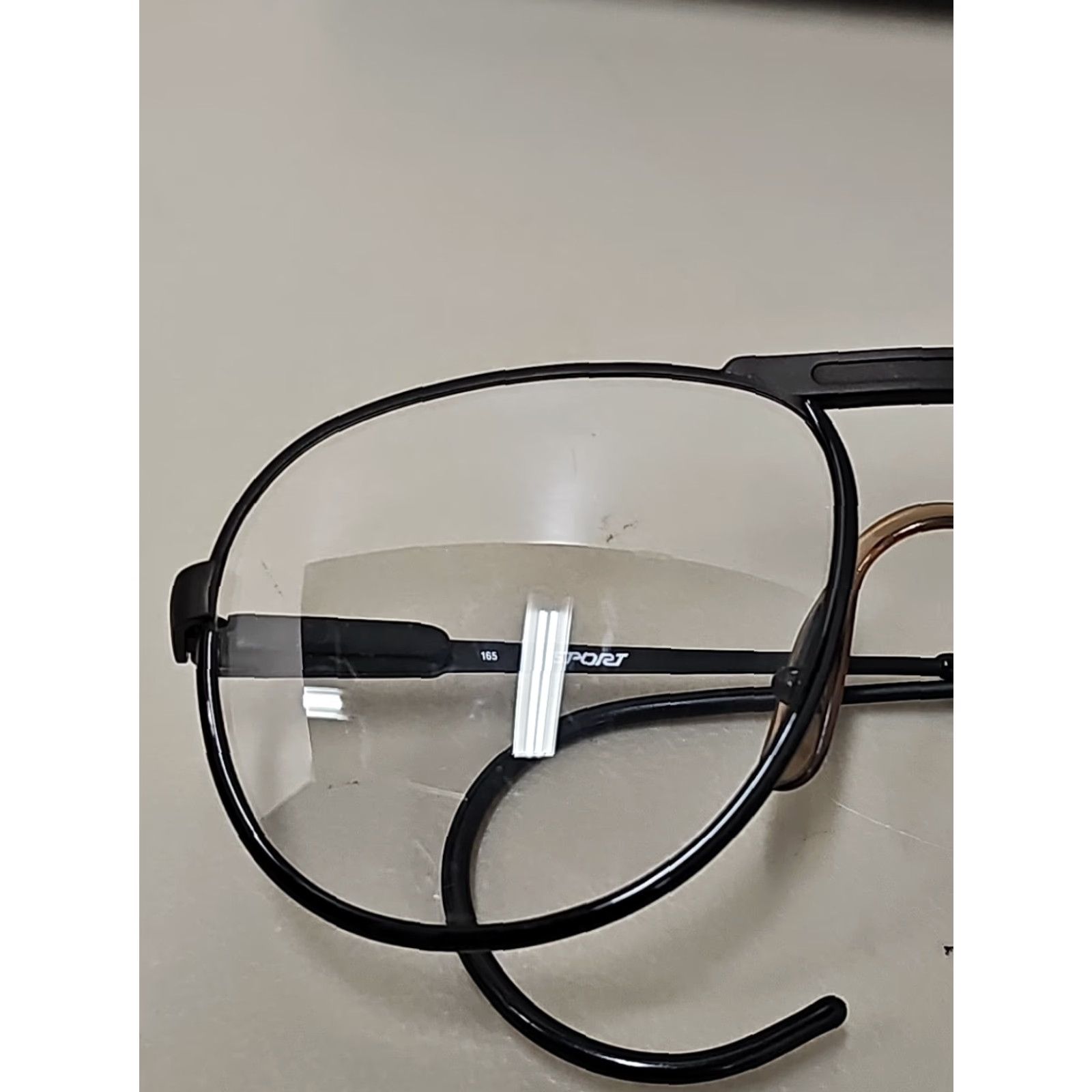 Carrera VINTAGE Carrera Sport 5516 Glasses 1980s Unisex Adults Black Metal Plastic Black Lens Sportswear/Beach 1980s Size ONE SIZE - 3 Thumbnail