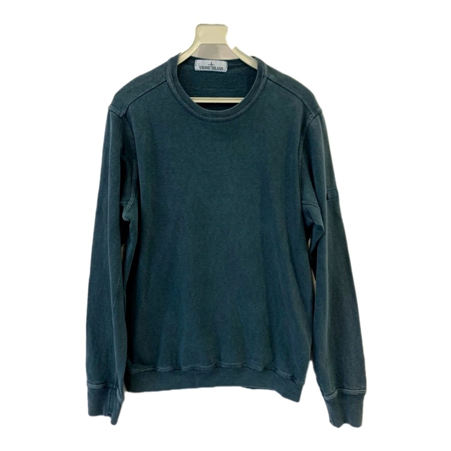 Stone Island Stone Island Crewneck Sweatshirt Men M Blue Garment Dyed Authentic Certilogo#206 Size US M / EU 48-50 / 2 - 2 Thumbnail