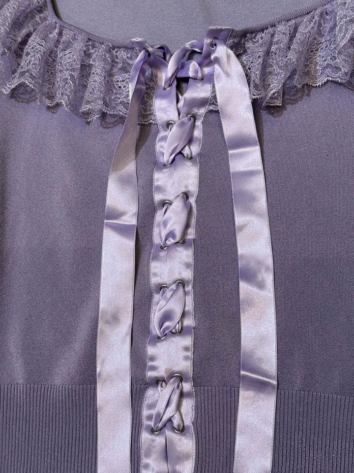 Valentino Valentino Purple lace collar knit top Size M / US 6-8 / IT 42-44 - 2 Thumbnail