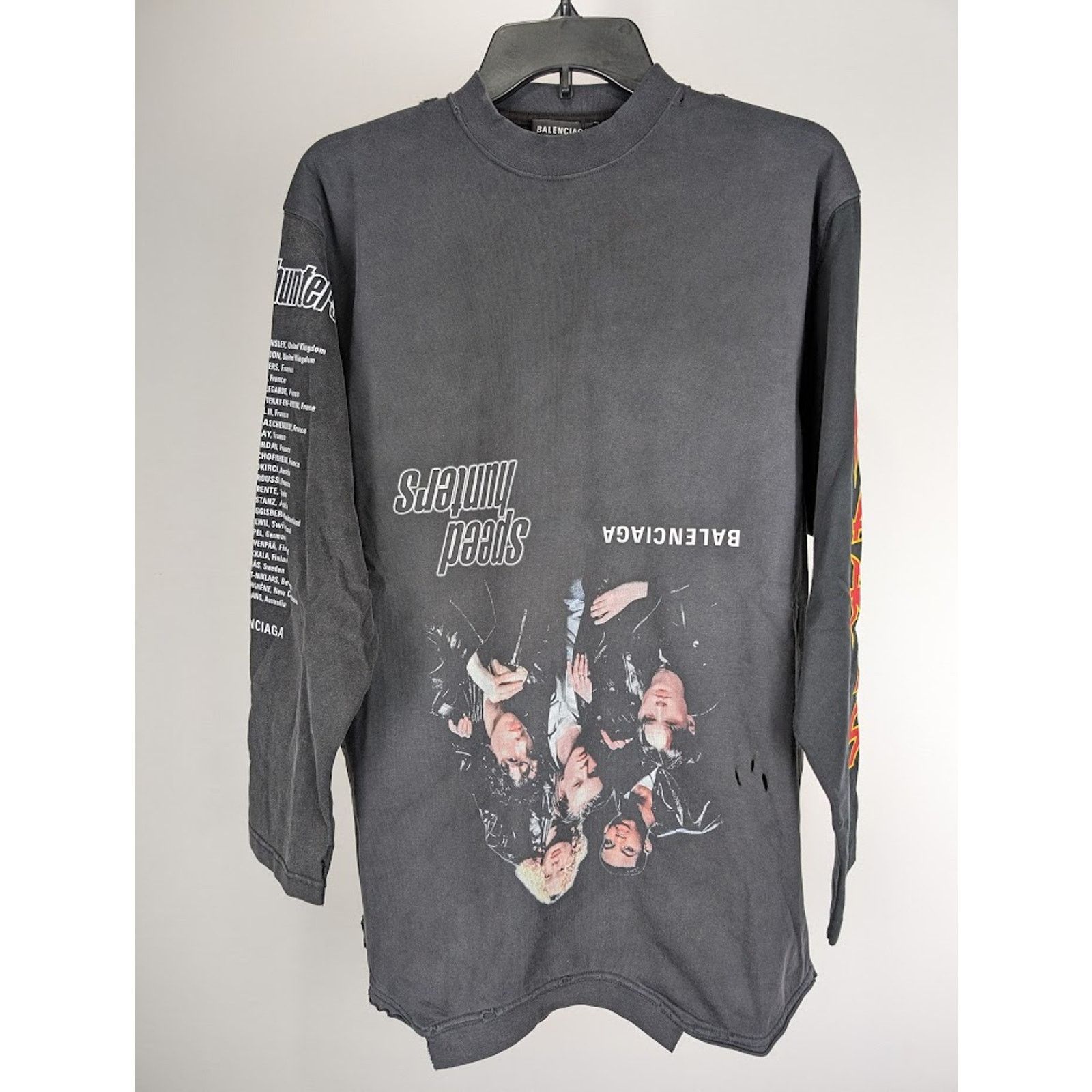 Balenciaga o1rshd1 Speed Hunter Long Sleeve T-Shirt in Black Size US L / EU 52-54 / 3 - 2 Thumbnail