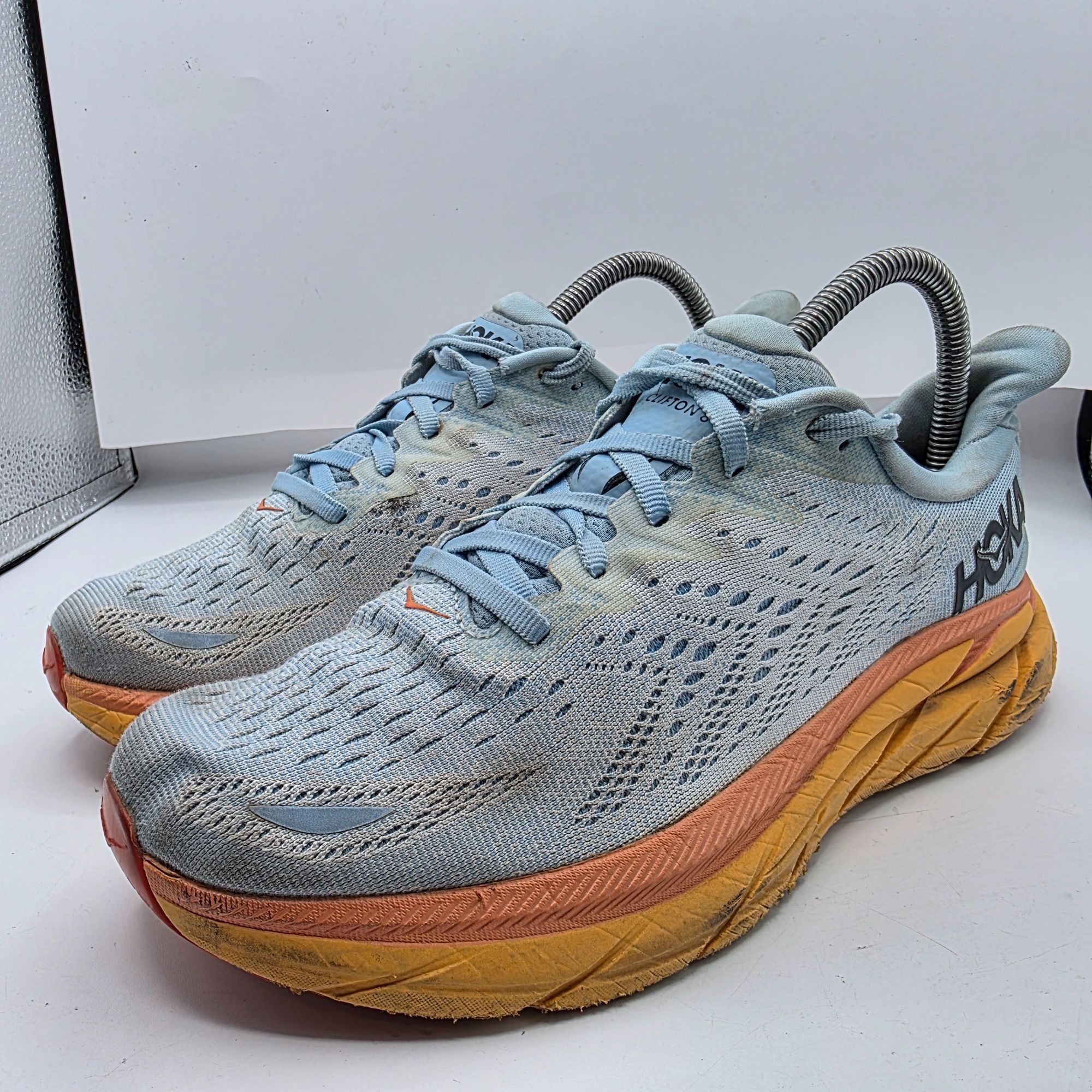 Hoka Hoka One One Clifton 8 Womens Size 8.5B Blue Orange Lightwei Size US 8.5 / IT 38.5 - 4 Thumbnail