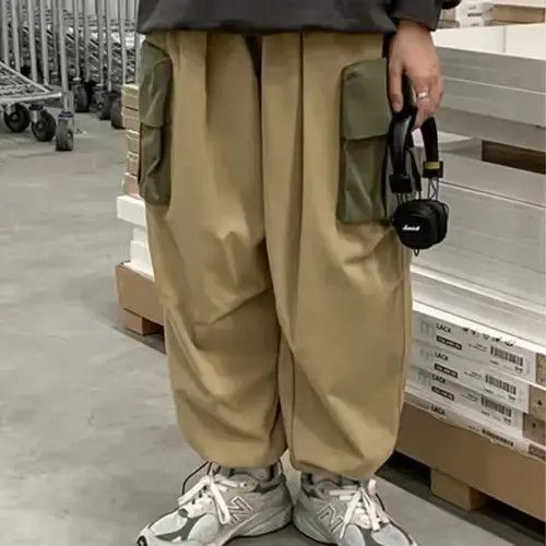 Other 20AW Indigo Union Japan Khaki Oversized Worker Cargo Pants Size US 31 - 1 Thumbnail