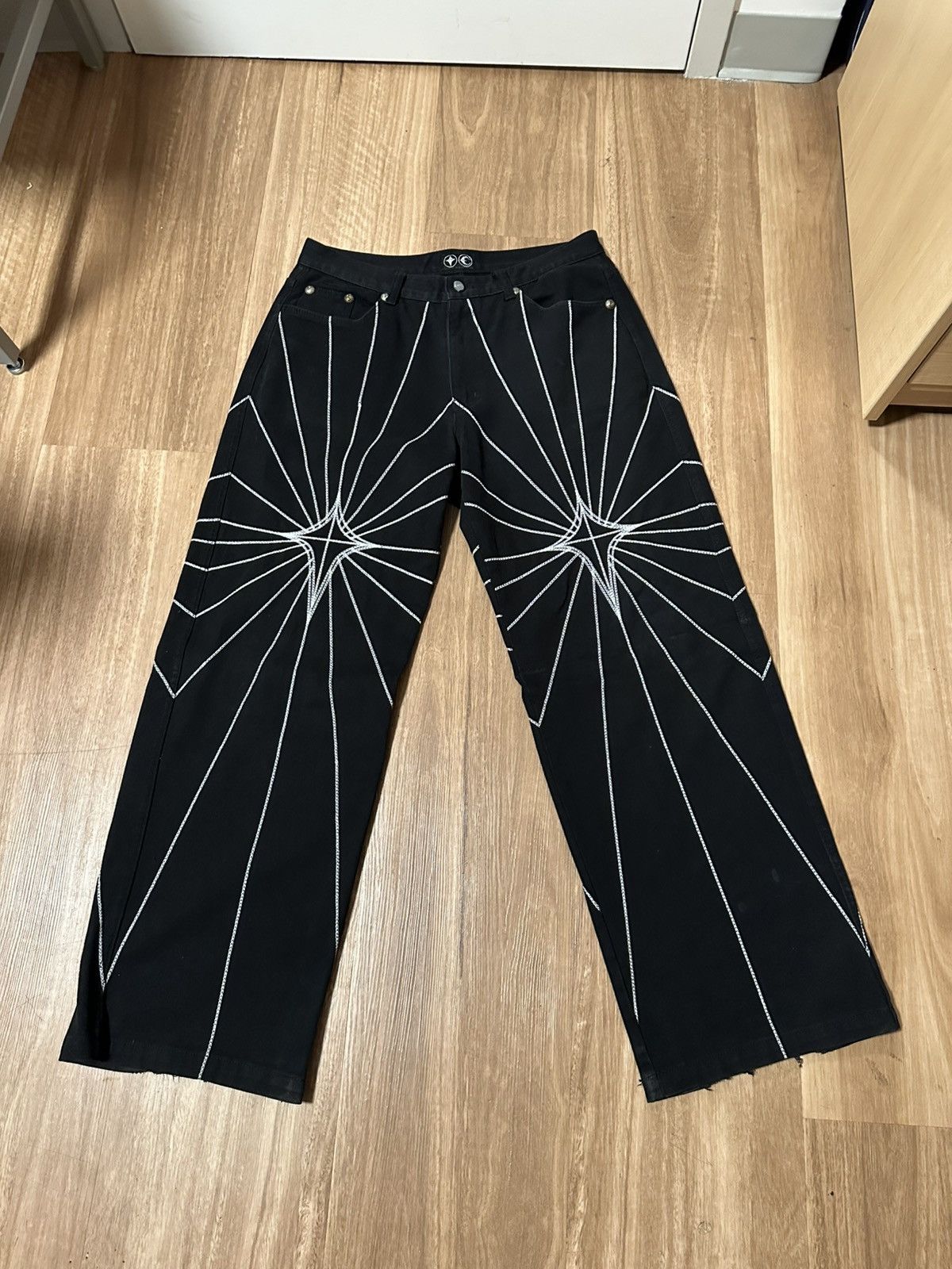 Thug Club knight full stud denim pants | Grailed