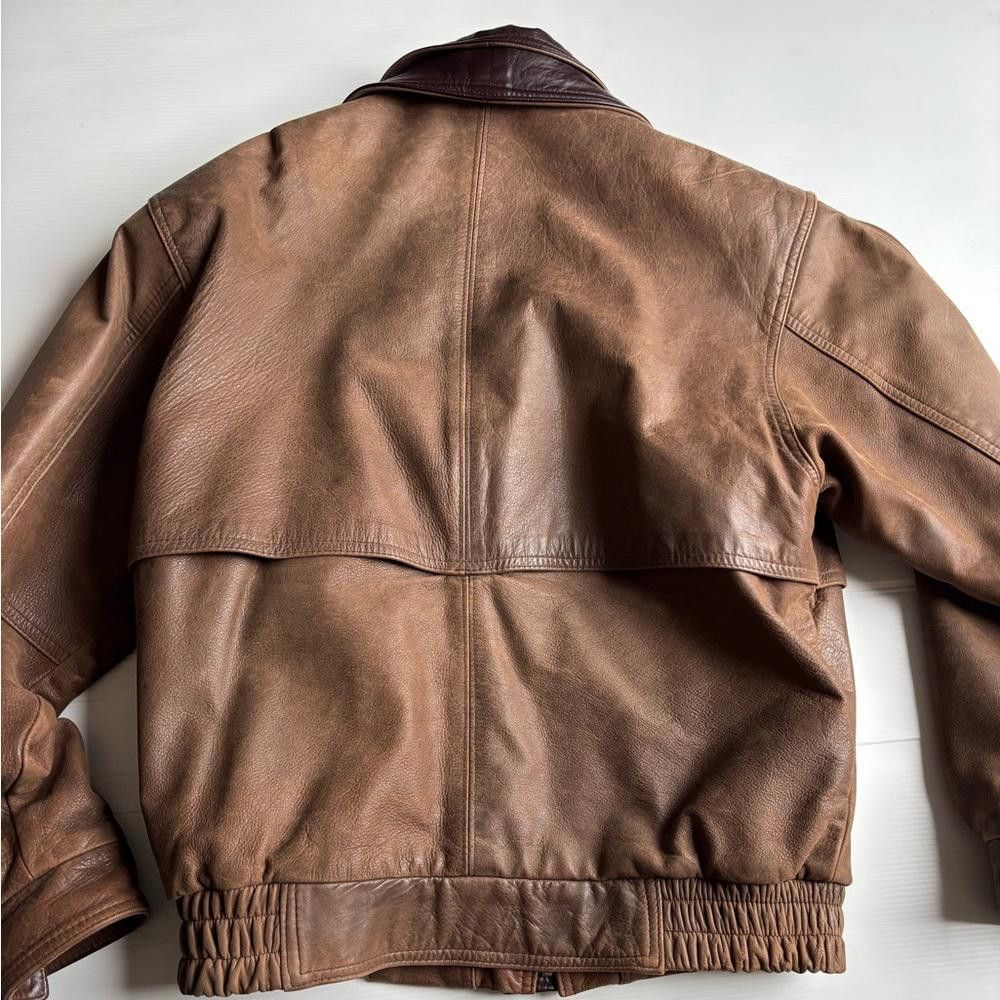 Designer Vintage A&S Selections Leather Bomber Jacket Size US S / EU 44-46 / 1 - 2 Thumbnail
