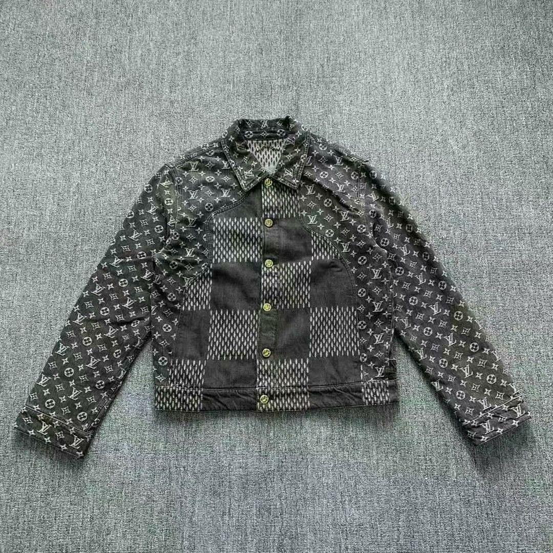 Louis Vuitton black patterned denim jacket by lv nigo Size US L / EU 52-54 / 3 - 1 Thumbnail