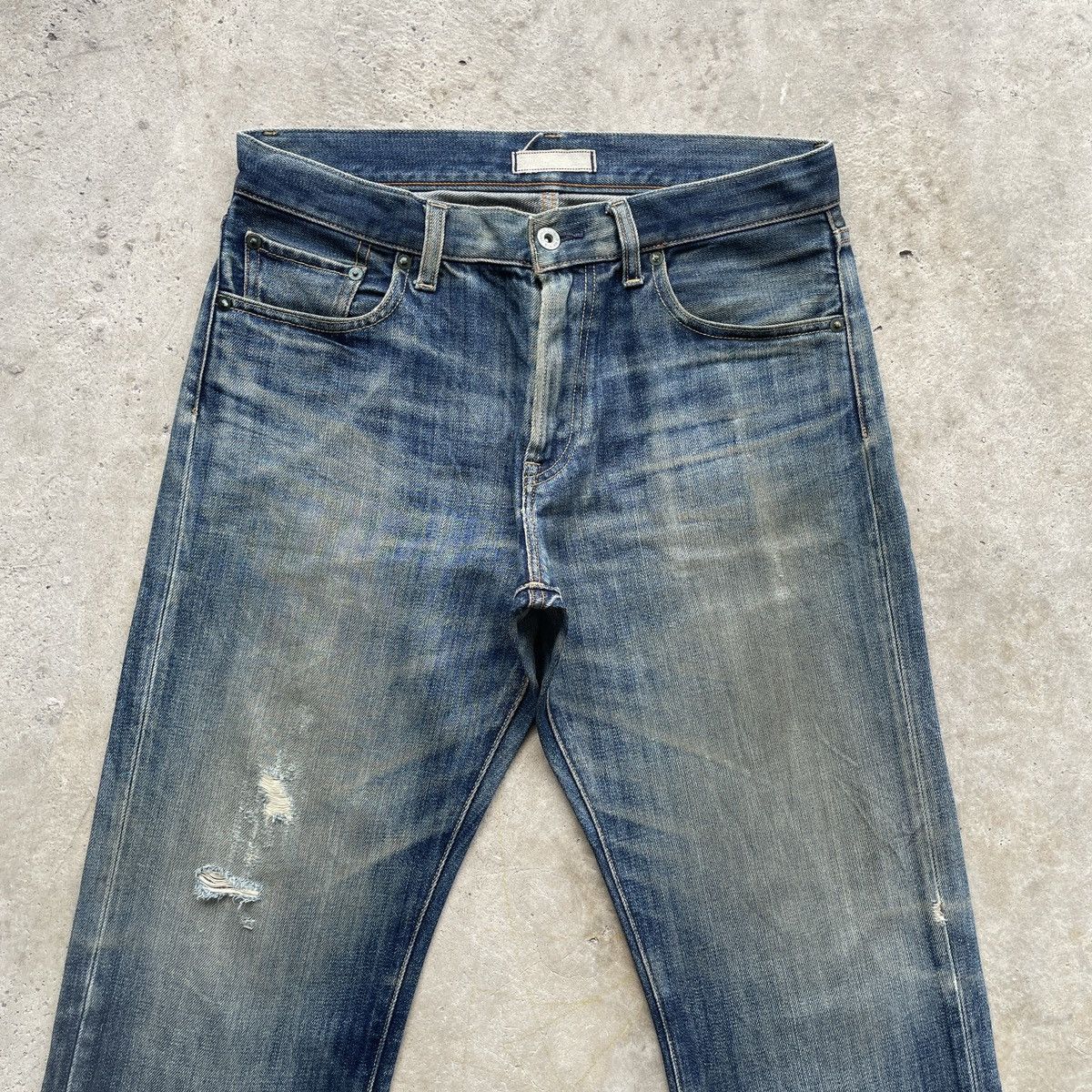 Japanese Brand Vintage Japanese Distressed Jeans MudWash Faded Denim Pants Size US 32 / EU 48 - 3 Thumbnail