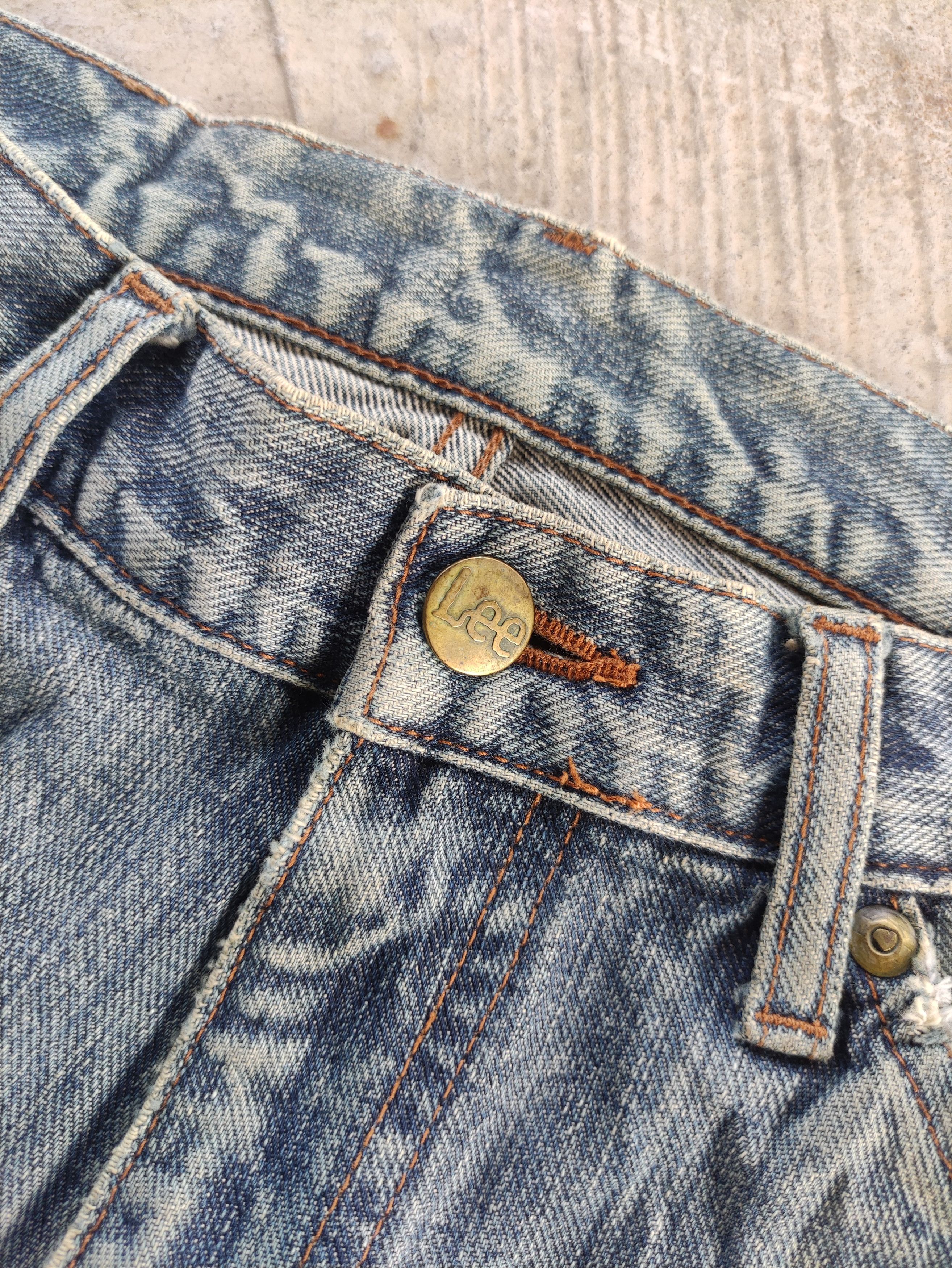 Lee Vintage Lee Japan Jean Distressed Faded Denim Pants Size US 31 - 5 Thumbnail