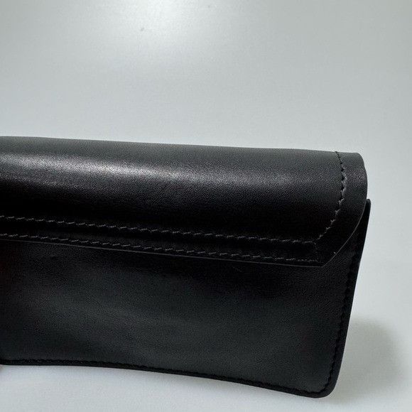 Moschino Moschino Logo-Plaque Leather Clutch Bag Black Gold Size ONE SIZE - 4 Thumbnail