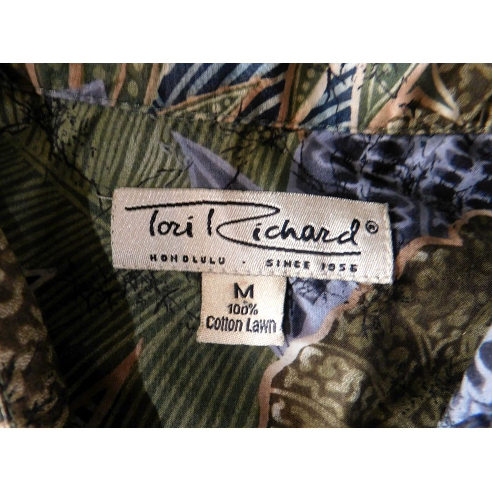 Tori Richard Tori Richard Hawaiian Shirt M Green Floral Button-Up Mens Short Sleeve Button-Down Collared Size US M / EU 48-50 / 2 - 4 Thumbnail