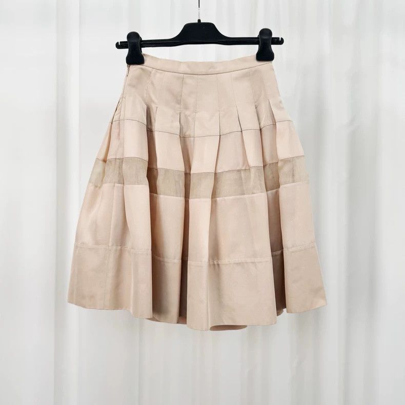 Dior Dior Lotus-coloured silk skirt Size 24" / US 00 / IT 34 - 2 Thumbnail
