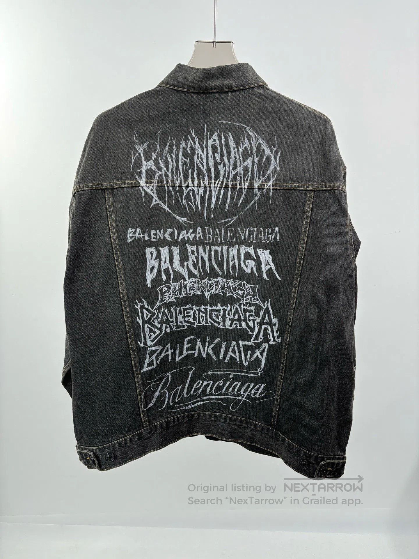 Balenciaga Balenciaga Sanskrit Graffiti Denim Jacket. Size US S / EU 44-46 / 1 - 2 Thumbnail