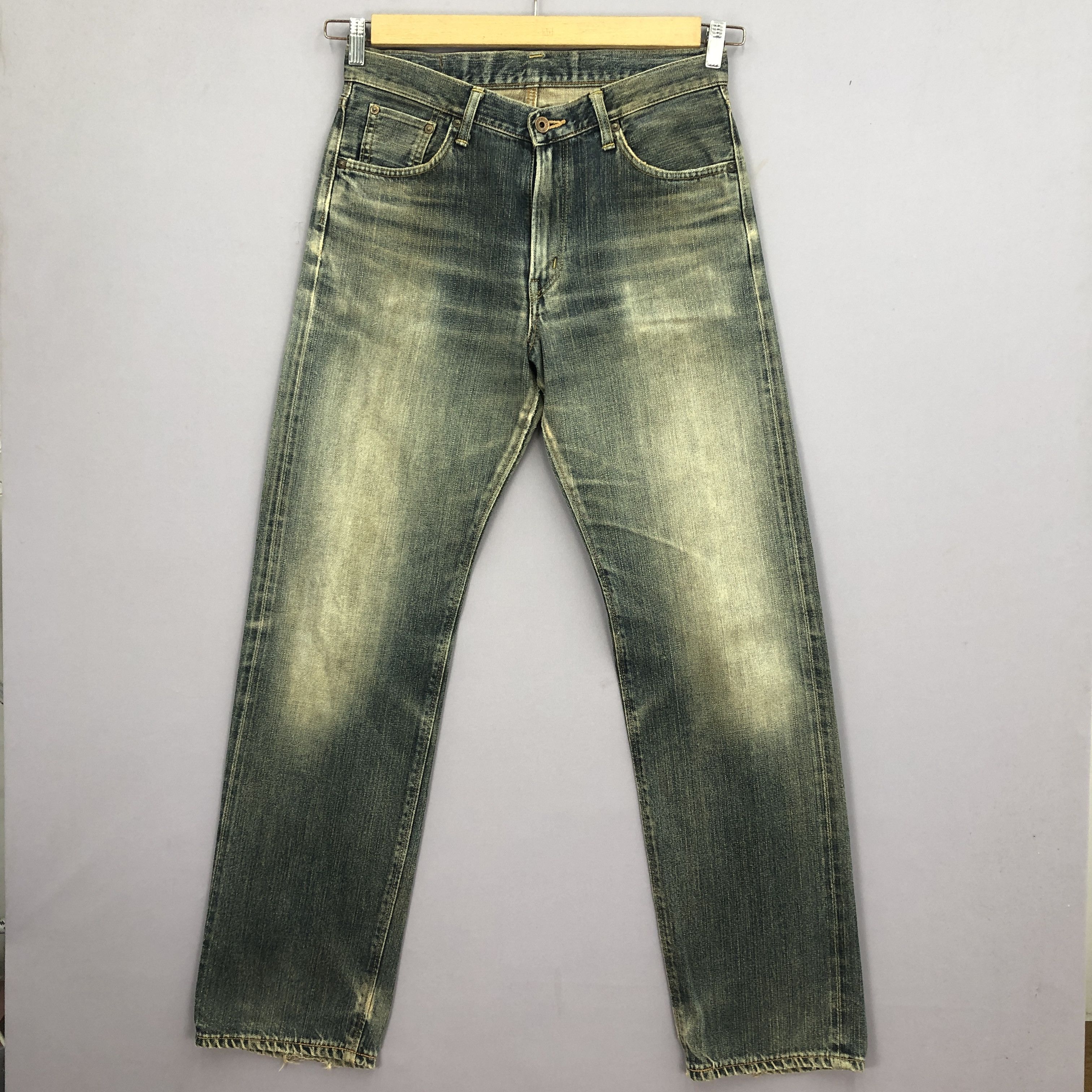 Japanese Brand Vintage 90s Edwin 505zx Selvedge Jeans Mudwash Redline Denim Size US 32 / EU 48 - 1 Thumbnail