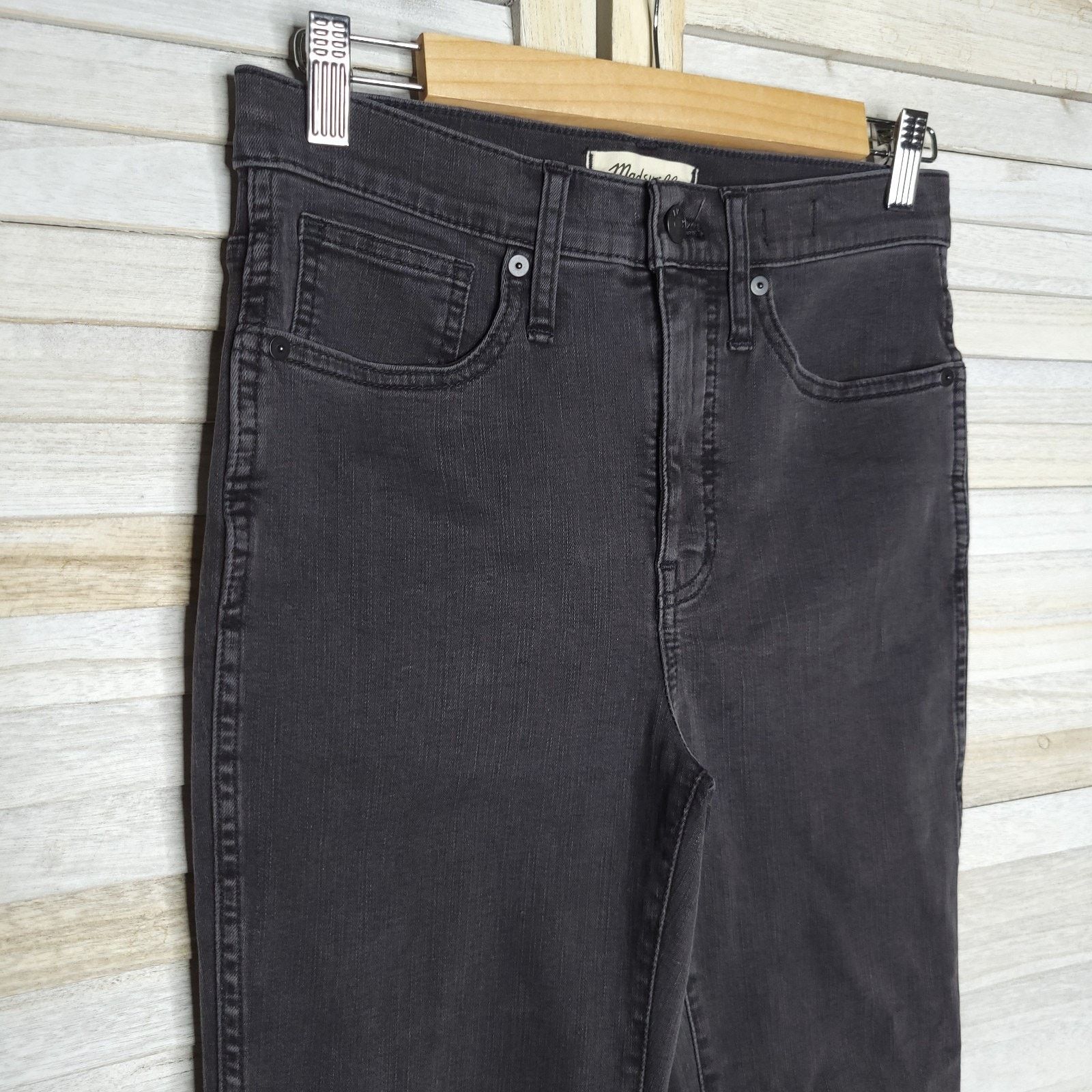 Madewell Madewell Black Stovepipe High Rise Slim Straight jeans 26T Size 28" / US 6 / IT 42 - 2 Thumbnail