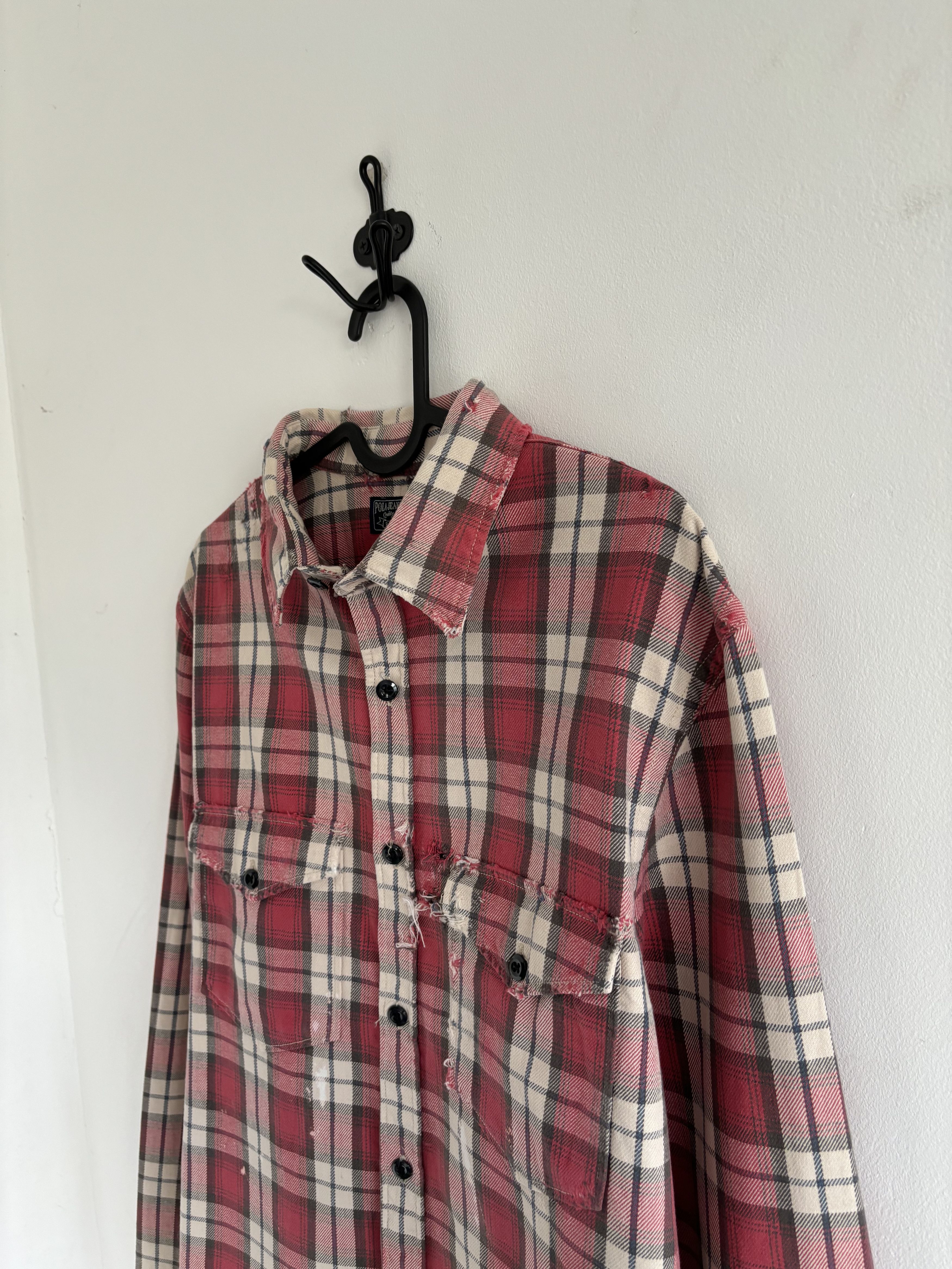 Polo Ralph Lauren Polo Ralph Lauren Checkered Distressed Red Cropped Shirt Size US M / EU 48-50 / 2 - 5 Thumbnail