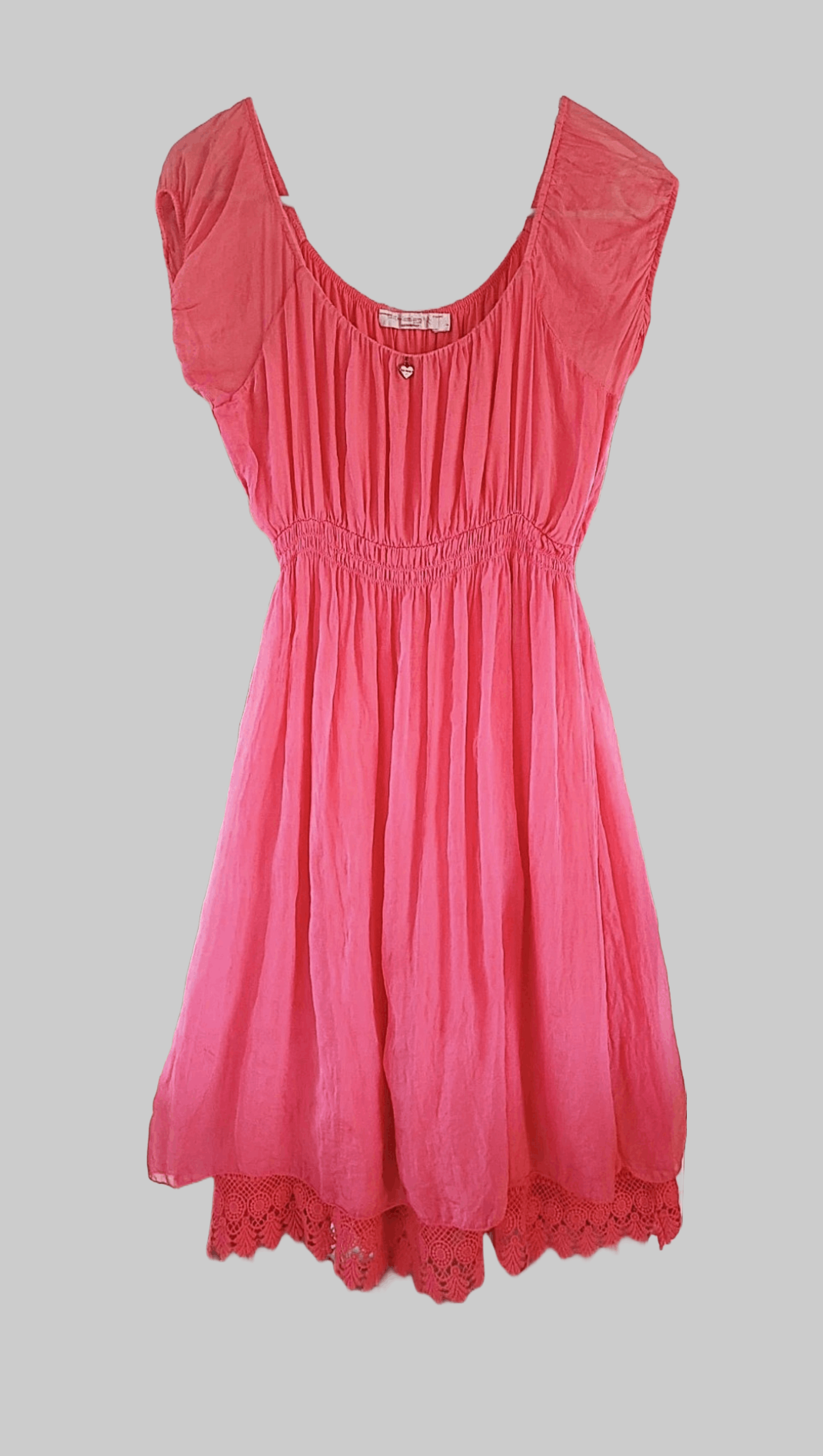 Vintage VTG Artigli Italian Silk Pink Babydoll Dress size M-L Y2K Size M / US 6-8 / IT 42-44 - 6 Thumbnail